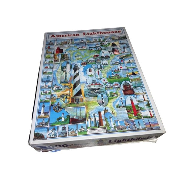 White Mountain Jigsaw Puzzles ~ American Lighthouses ~ 1000 Piece Puzzle - Picture 5 of 7